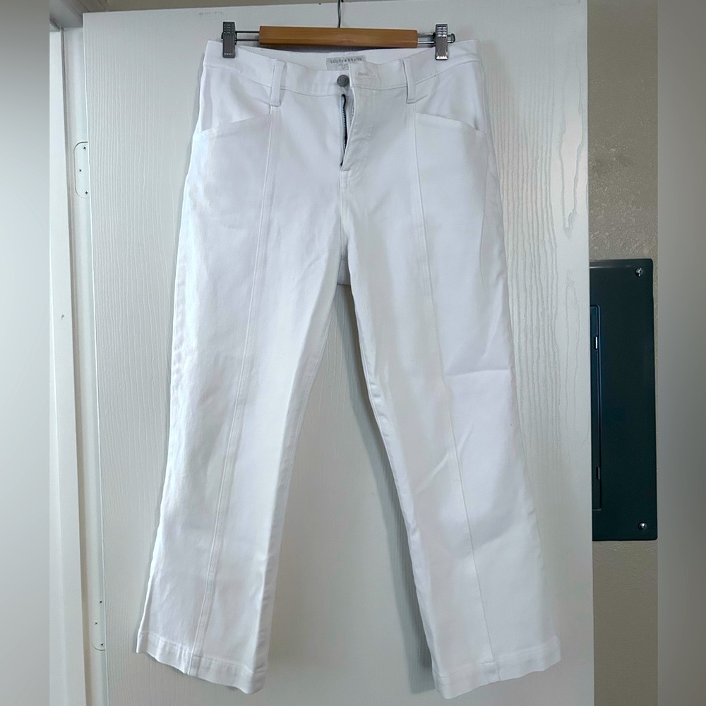 Lucky brand, white jeans mid rise